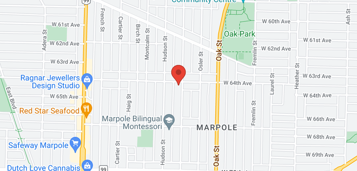 map of 1220 W 64TH AVENUE